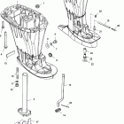 40 (4-STROKE) 0G760300 THRU 0T408999 Корпус вертикального вала