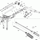 15 SEAPRO 1B000001 & Up Головка поворотного кронштейна и ручка рулевого управлен...