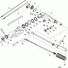 25 (2 CYL.) 1B000001 & Up Tiller handle assembly