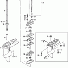2 (4-STROKE) Carb 0R131842 & Up Корпус редуктора, вертикальный вал