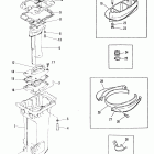 40A (ABOVE PROP. EXHAUST) 676-A007736 ANU UP      (M) Корпус вертикального вала