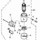 40A (ABOVE PROP. EXHAUST) 676-A00346 THRU 007735     (M) Electric start motor