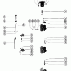 115 (6 CYL.) 5738891 THRU 6436122 Carburetor linkage and choke solenoid