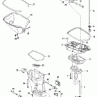 50 (3 CYL.) 1B000001 & Up Driveshaft housing / exhaust plate