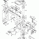 40C (TWIN CARB) (W/AUTO-BLEND) 6E9-309344 THRU 350000      (ML) Clamp and swivel bracket / reverse lock (manual and elec...