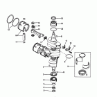 90 (3 CYL.) 0A996142 THRU 0B240450 Crankshaft, pistons and connecting rods(#638-8532--1)