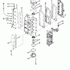 45 (4 CYL.) 0A719281 & Up End caps and exhaust cover