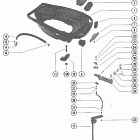 115 (6 CYL.) 5314656 THRU 5600966 Bottom cowl and shift linkage
