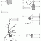 115 (6 CYL.) 4865178 THRU 5430526 Starter motor, starter solenoid, rectifier and wiring ha...