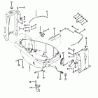 45 (4 CYL.) 0A719281 & Up Bottom cowl and support brackets