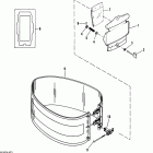 115 (6 CYL.) 6436123 AND UP Cowling and front cover (black)