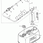 40C (TWIN CARB) 6E9-100101 THRU 6E9-105013      (E) Fuel tank and fuel line assembly (original equipment)