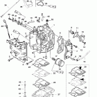 15 (4-STROKE) 0G760300 THRU 1B226999 Блок цилиндров и крышки