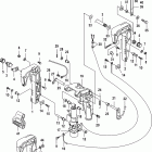 15 Carb(2CYL)(4-STROKE) 0R235949 & Up Clamp brackets, power tilt
