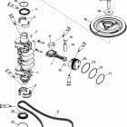 115 EFI (4-STROKE) 1B366823 & Up Коленчатый вал, поршни и шатуны