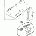 40C (TWIN CARB) (W/AUTO-BLEND) 6E9-309344 THRU 350000      (ML) Fuel tank and fuel line assembly
