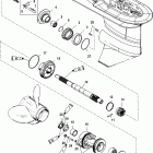 80 JET 1B000001 & Up Gear housing, propeller shaft - 2.07:1 gear ratio