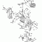 50MH 0N056165 & Up Transom and swivel brackets(power trim)