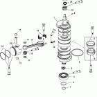 200 (DFI) 3.0L 1B504989 & Up Crankshaft, pistons and connecting rods 200 / 225
