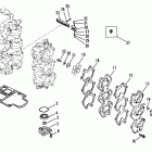 55 (3 CYL.) 0D000750 THRU 0G290584 Впускной коллектор и блок лепестковых клапанов