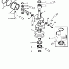 55 (3 CYL.) 0G290585  THRU 0G589999 Коленчатый вал, поршни и шатуны