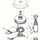 55 (3 CYL.) 0G290585  THRU 0G589999 Flywheel and starter motor (50 / 60)