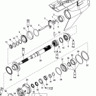 200 (DFI) 3.0L 1B504989 & Up Корпус редуктора, вал гребного винта - обратное вращение