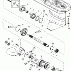 50 (4-STROKE)(4 CYL.) 0T178500 THRU 0T598999 Gear housing(prop shaft)(2.31:1 gear ratio)