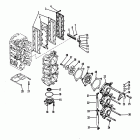 90 (3 CYL.) 0A996142 THRU 0B240450 Впускной коллектор и блок лепестковых клапанов