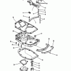50 (3 CYL.) 7208333 THRU 0A721307 Shift linkage and exhaust plate