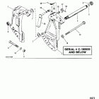 50 (3 CYL.) 0A721308 & Up Transom bracket(power trim)(s / n-0c160935 & below)