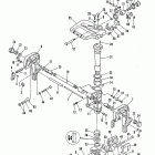 40 (TWIN CARB) (W/OIL INJECTION) 6E9-015001 AND UP      (M) Clamp and swivel bracket, reverse lock and mounting syst...