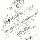 200 (DFI) 0G760300 THRU 0G960499 Корпус редуктора, вал гребного винта - обратное вращение