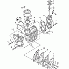 30A 689-000366 THRU 022058 Crankcase and cylinder head