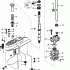 30 EFI (3 CYL.)(4-STROKE) 0R106999 & Up Корпус редуктора, приводной вал-1,92: 1 передаточное отн...