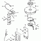 50 (4 CYL.) 5531630 AND UP Flywheel, ignition coil and switch box