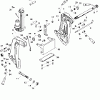 90 (3 CYL.) 0G760300 THRU 0T979999 Transom bracket(sn- usa 0t800999 /  bel 0p267999 and bel...
