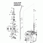 15 (4-STROKE) 0G760300 THRU 1B226999 Корпус редуктора, вертикальный вал, передаточное отношен...