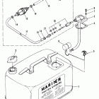 40A (ABOVE PROP. EXHAUST) 676-A00346 THRU 007735     (M) Fuel tank (original equipment) 24 litre (6.3 gallons)