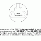 200 (DFI) 0G386496 THRU 0G589999 Gear housing chart (s / n-0g438000 & up)