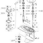50 (3 CYL.) 0G590000 THRU 0G760299 Gear housing (drive shaft)(1.83:1 gear ratio)