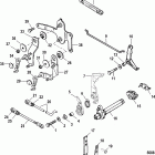 25 (2 CYL.) 1B000001 & Up Дроссель и приводная штанга переключения передач (дистан...