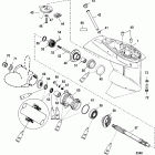 50 (3 CYL.) 1B000001 & Up Gear housing, propeller shaft - 1.83:1 gear ratio