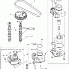 30 Carb (3 CYL.)(4-STROKE) 0T409000 THRU 1B226999 Распредвал / масляный насос