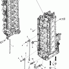 200 VERADO (4-STROKE)(6 CYL.) 1B381712 THRU 1B517433 Компоненты левой стороны блока цилиндров