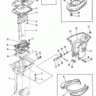 40C (TWIN CARB) 6E9-100101 THRU 6E9-105013      (E) Корпус вертикального вала