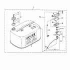 40C (TWIN CARB) (W/AUTO-BLEND) 6E9-309344 THRU 350000      (ML) Топливный бак
