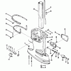 50 (3 CYL.) 7208333 THRU 0A721307 Корпус редуктора, вертикальный вал