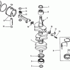 55 (3 CYL.) 0D000750 THRU 0G290584 Коленчатый вал, поршни и шатуны
