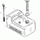 4 (4-STROKE) 0R067090 & Up Tank assembly, fuel - plastic - 3.2 gallon